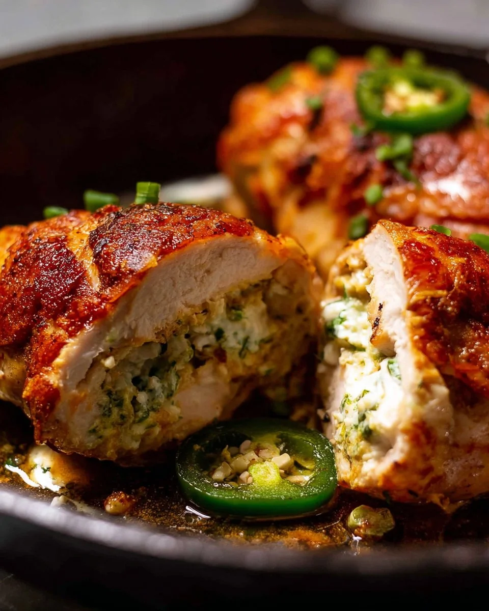 Jalapeño Popper Stuffed Chicken - a flavorful and spicy chicken dish
