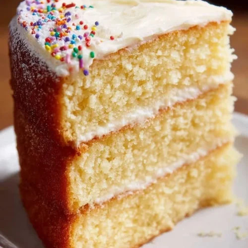 Moist Vanilla Cake with Vanilla Buttercream 2 Moist Vanilla Cake with Vanilla Buttercream