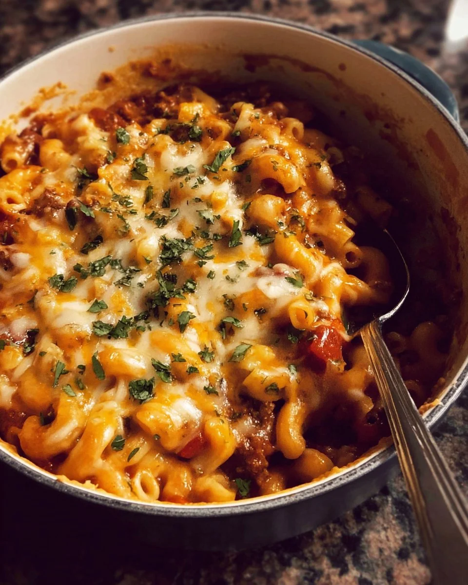 One Pot Chili Mac and Cheese