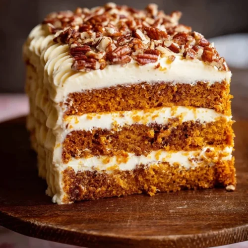Pumpkin Layer Cake with Toffee Pecans 2 Pumpkin Layer Cake with Toffee Pecans