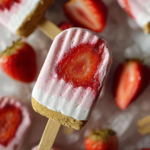 Strawberry Cheesecake Popsicles