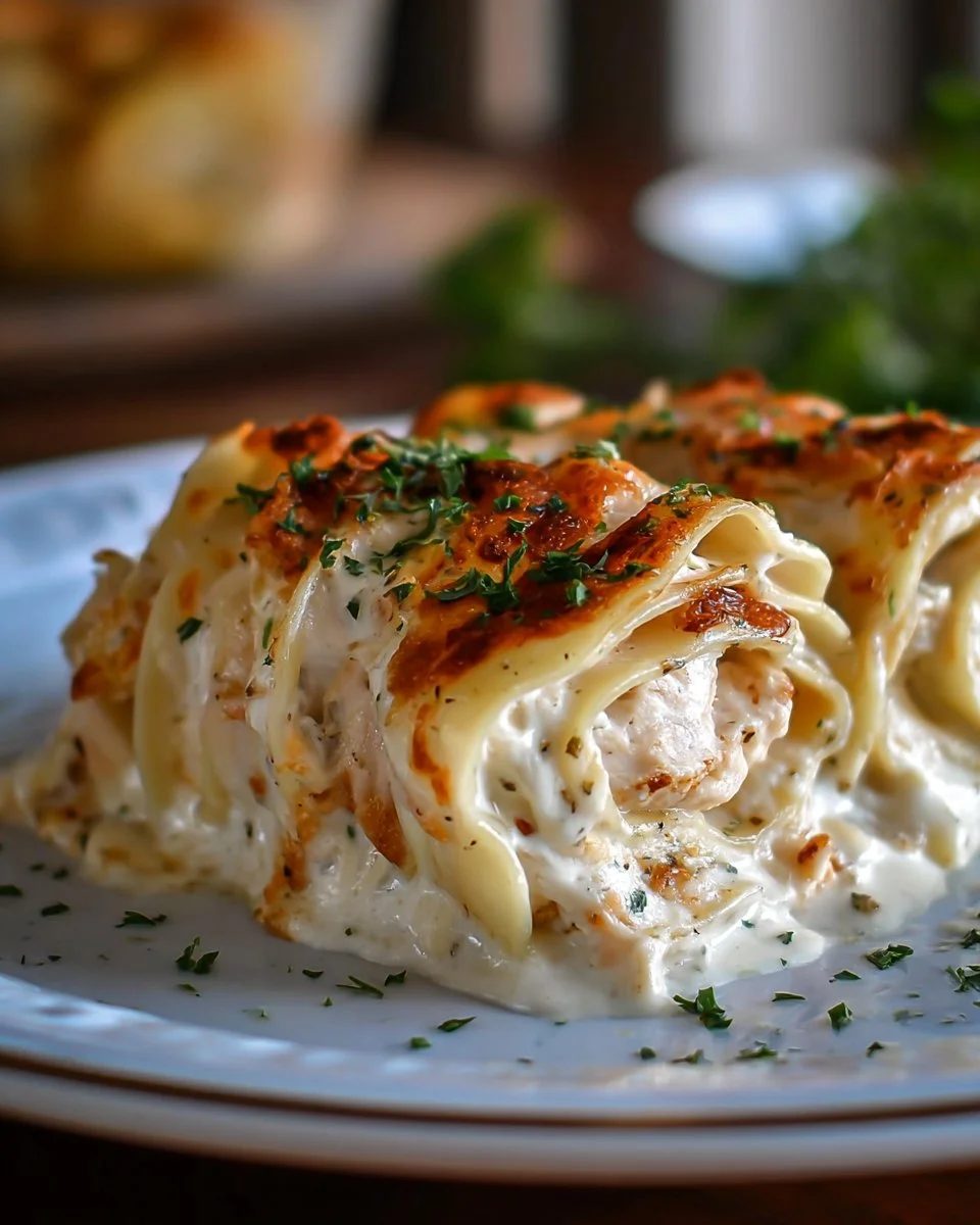 Chicken Alfredo Lasagna Rolls 1 Chicken Alfredo Lasagna Rolls