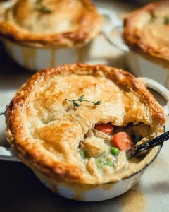 Homemade Chicken Pot Pie with flaky crust and savory filling