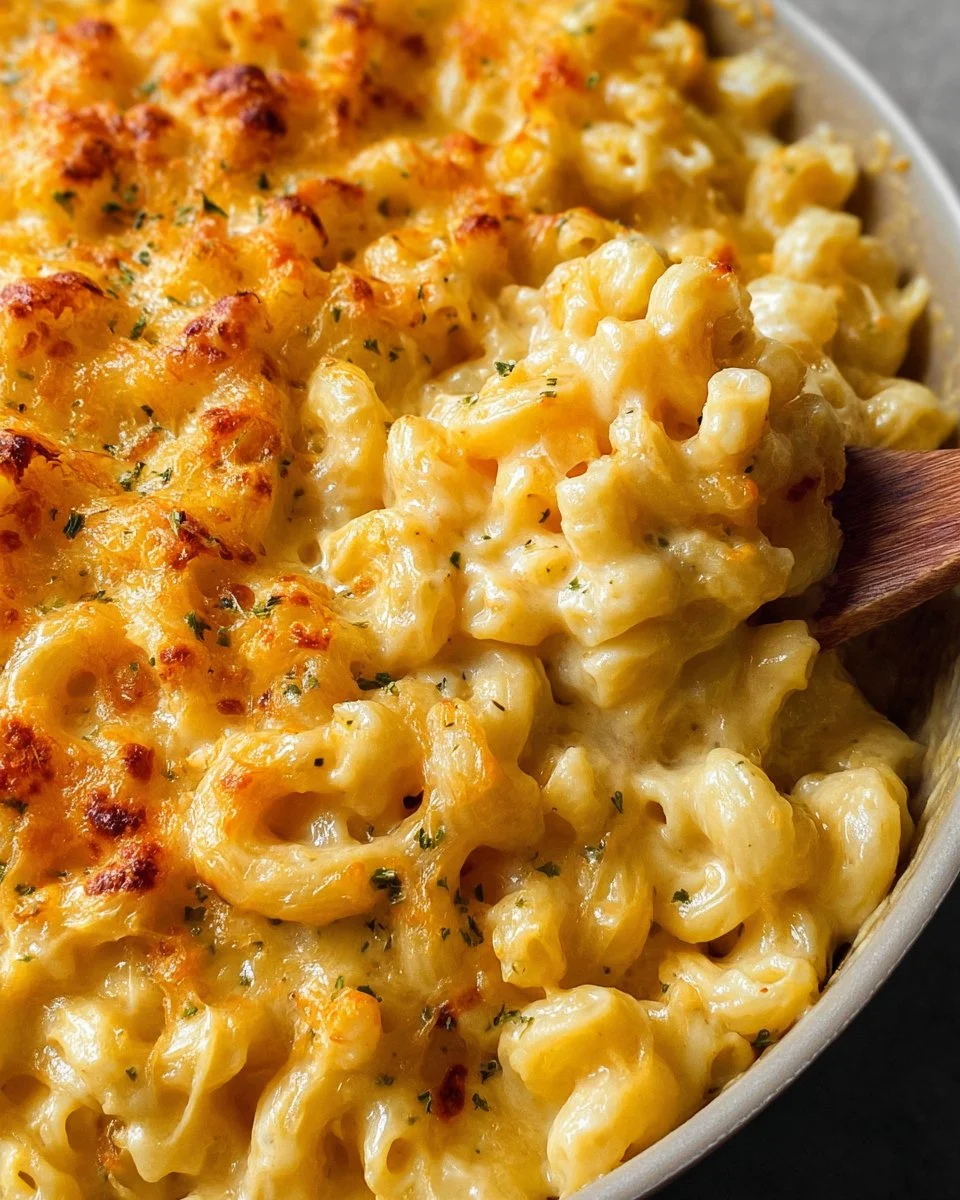 Delicious bowl of easy homemade mac and cheese with creamy cheese sauce
