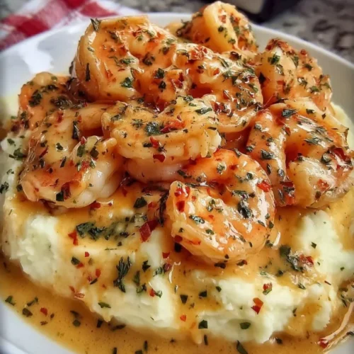 Creamy Garlic Shrimp Over Mashed Potatoes 2 Creamy Garlic Shrimp Over Mashed Potatoes