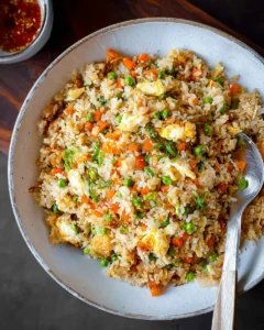 Hibachi restaurant-style fried rice recipe inspired by Benihana.