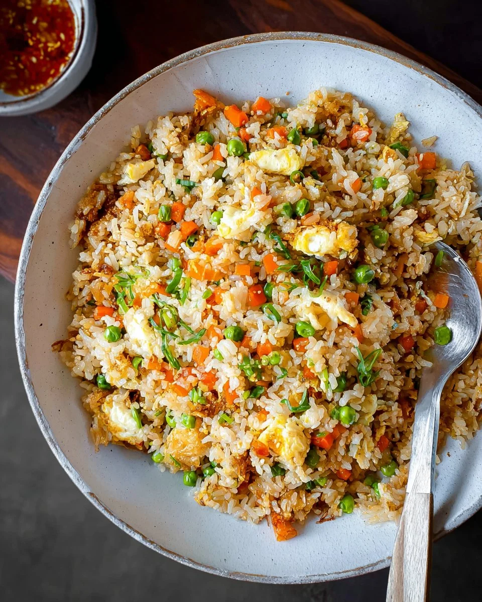 Hibachi restaurant-style fried rice recipe inspired by Benihana.