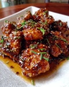 Delicious honey garlic chicken dish served with vegetables