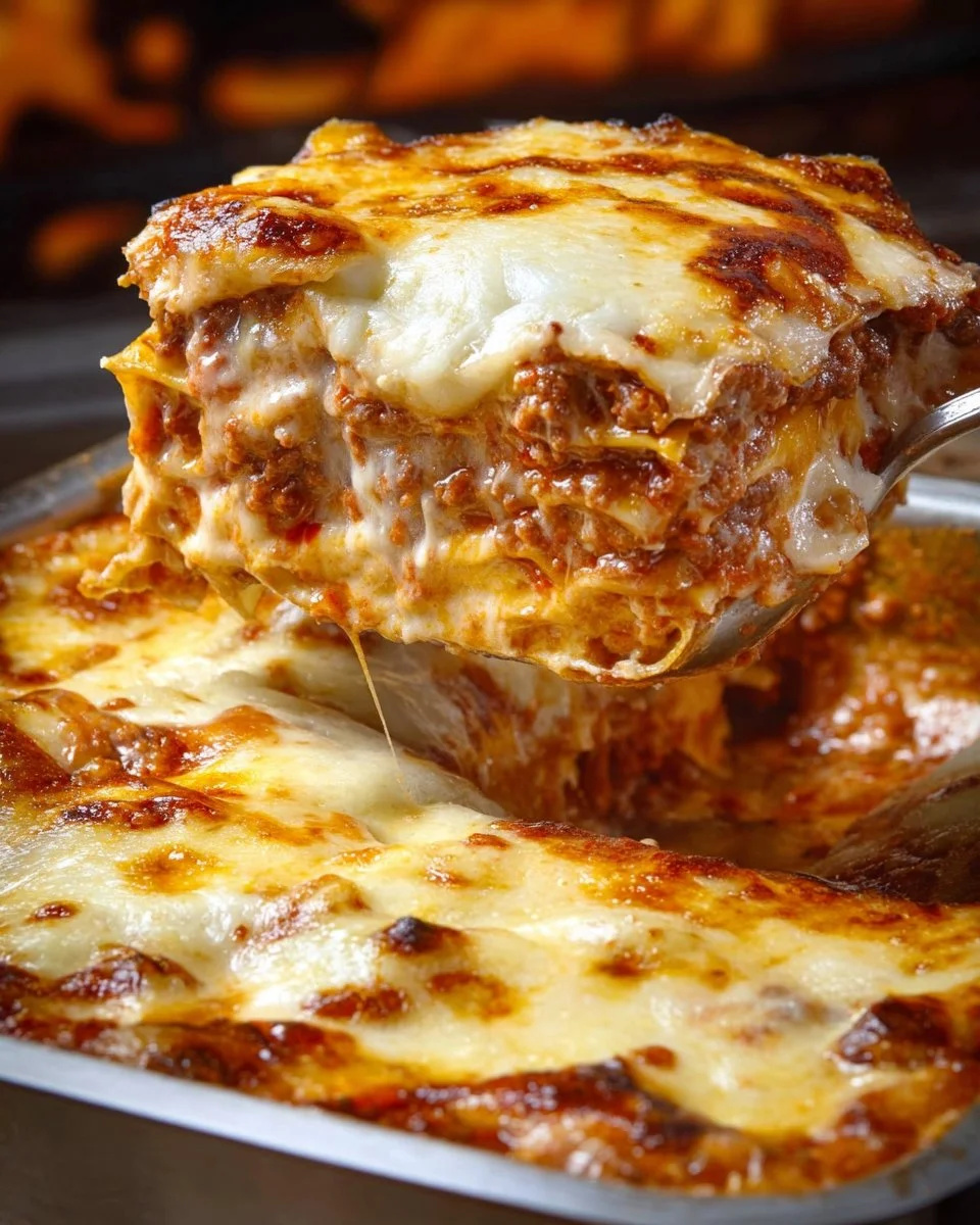 Delicious lasagna made using Maggiano's classic recipe