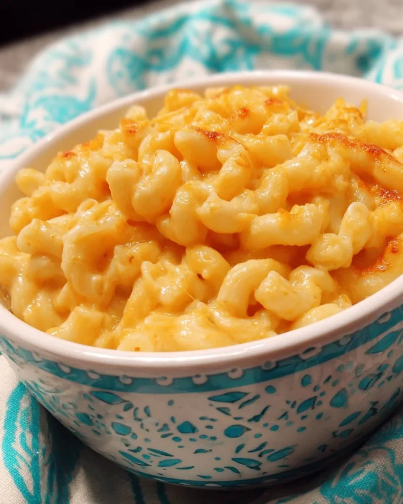 Delicious Southern Macaroni Cheese baked to perfection in a creamy cheese sauce