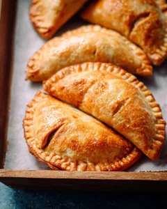 Homemade apple hand pies with golden flaky crust and sweet apple filling.