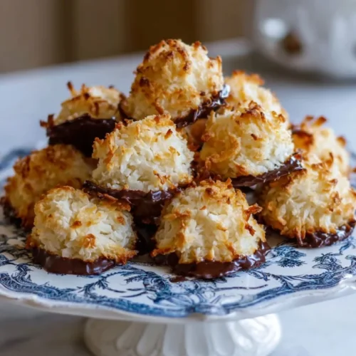 Chocolate Dipped Coconut Macaroons