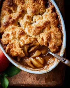 Delicious homemade apple cobbler fresh from the oven