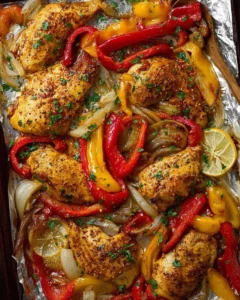 Easy Sheet Pan Italian Chicken and Peppers