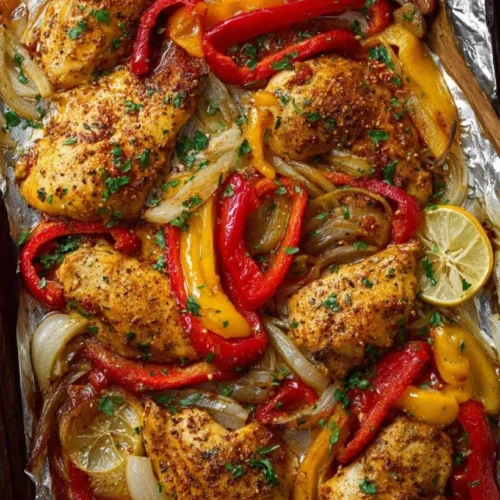 Easy Sheet Pan Italian Chicken and Peppers