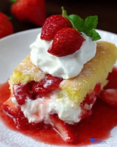 Easy Strawberry Sponge Dessert