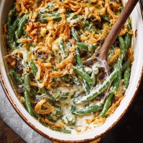 Fresh Green Bean Casserole with Mushrooms 2 Fresh Green Bean Casserole with Mushrooms