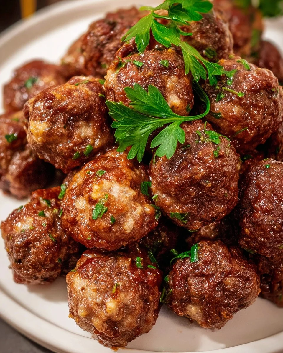 Homemade meatballs made from scratch with fresh ingredients