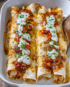 Instant Pot Chicken Enchiladas with White Cheese Sauce