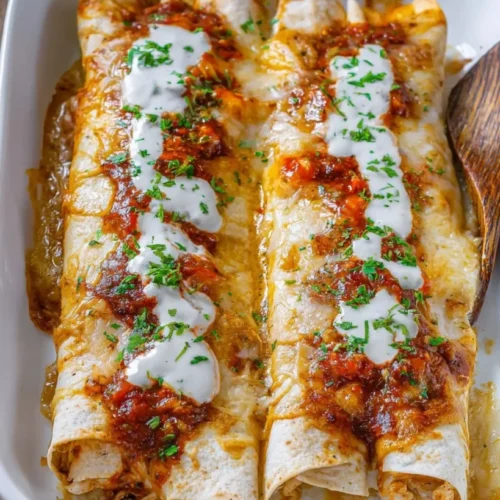 Instant Pot Chicken Enchiladas with White Cheese Sauce