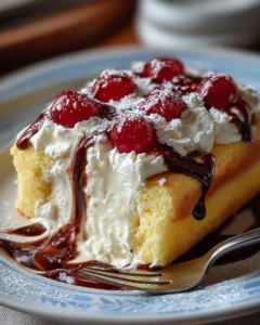 No Bake Cherry Pudding Cake