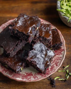 Delicious zucchini brownies baked with fresh milled flour, a healthy dessert option.