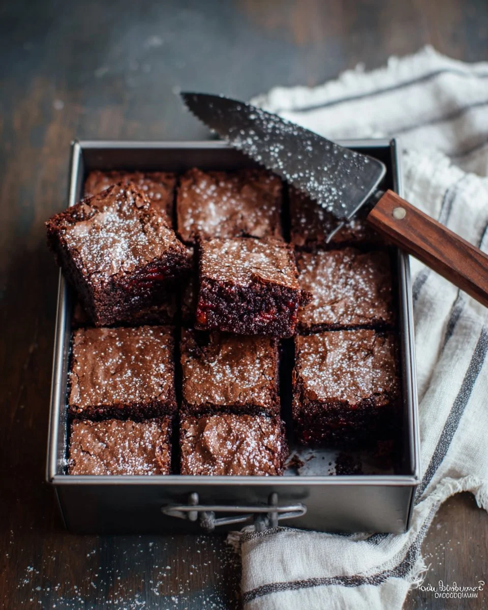Boxed Style Brownies from Scratch 1 Boxed Style Brownies from Scratch