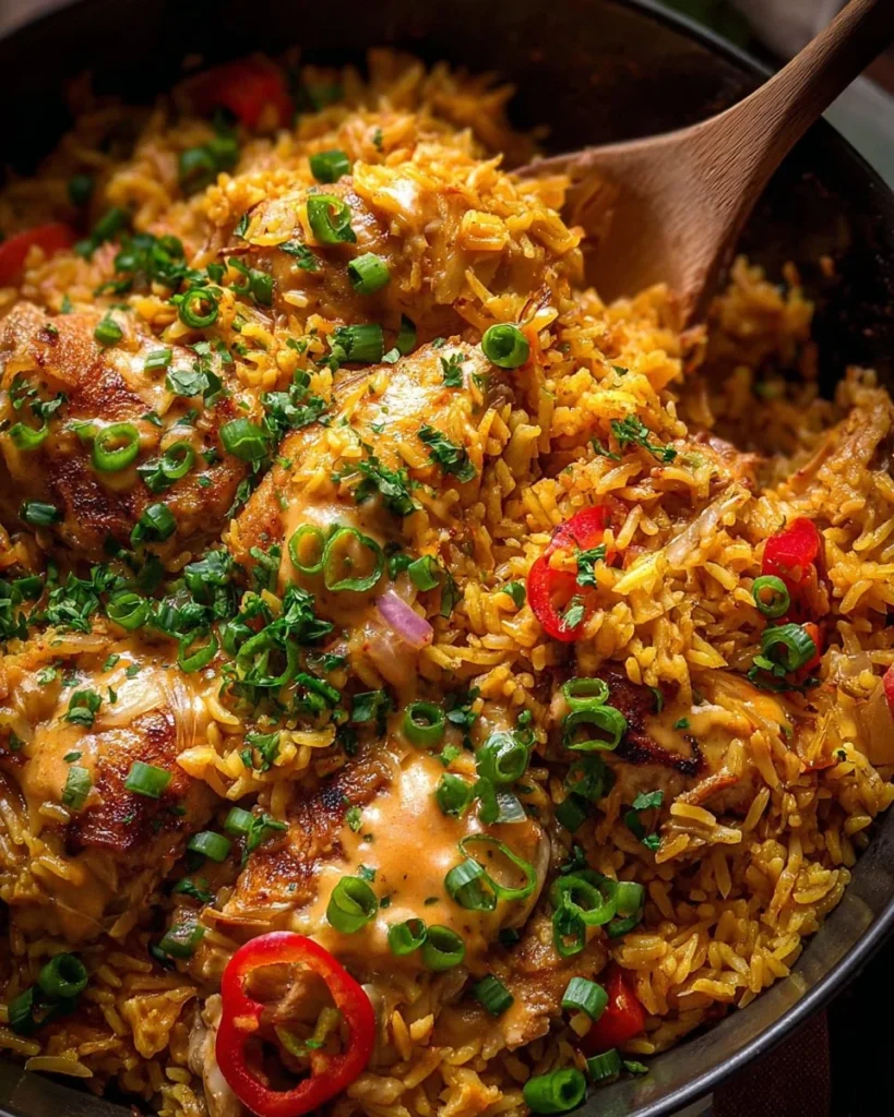 Nando's Inspired Chicken and Rice ready to serve, showcasing vibrant flavors.
