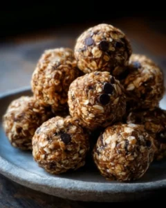 Peanut Butter Oat Protein Balls with Chocolate Chips