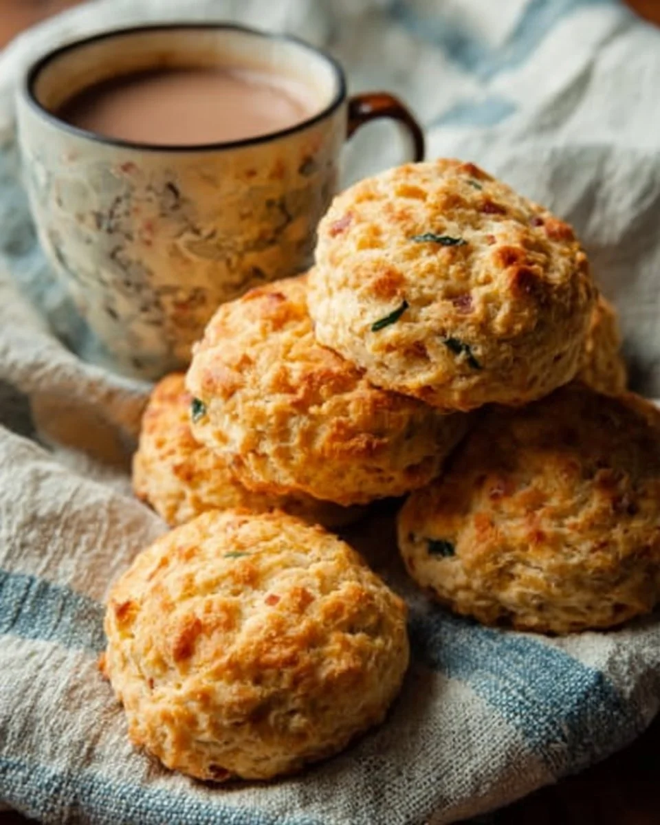 Breakfast Protein Biscuits with Ham and Cheddar 1 Breakfast Protein Biscuits with Ham and Cheddar