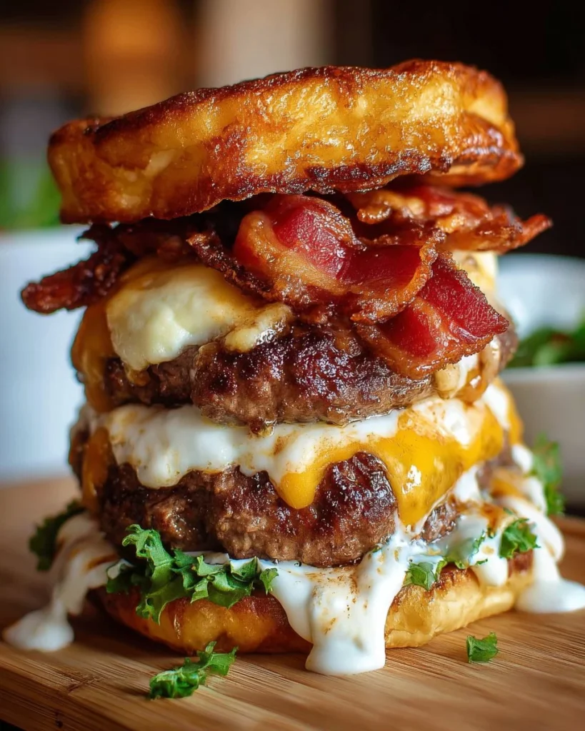 Bacon lasagna burger stack 2026 05 06