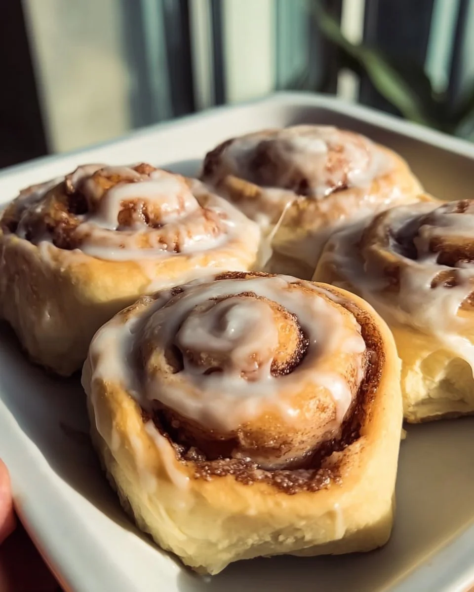 Delicious easy homemade cinnamon rolls fresh out of the oven