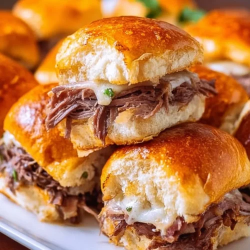 French Dip Sliders 3 French Dip Sliders served with au jus for dipping