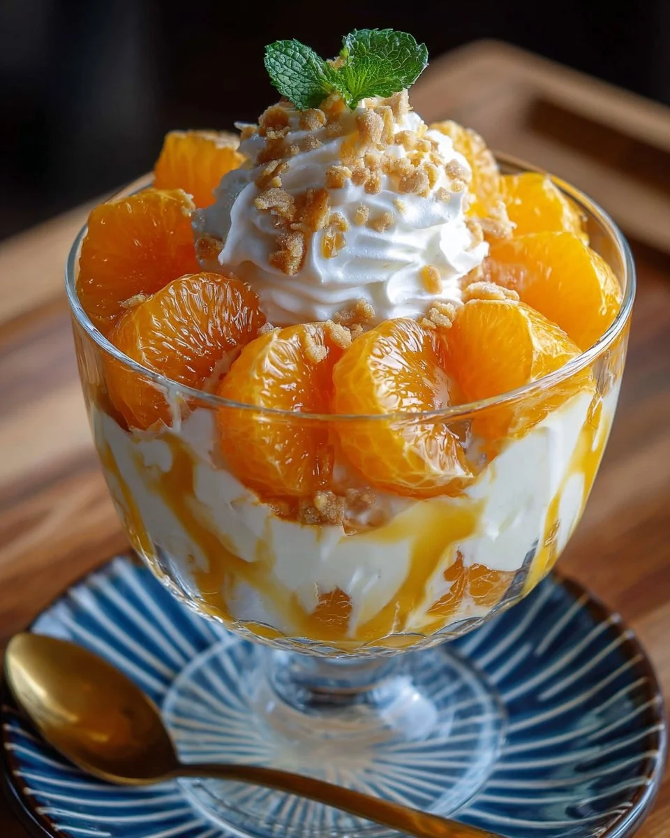 Delicious Orange Dreamsicle Salad served in a bowl with vibrant colors