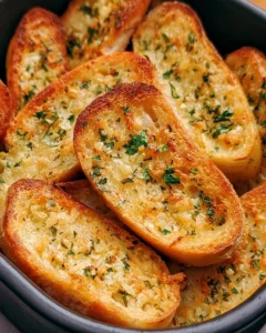 Crispy Air Fryer Baguette Garlic Bread