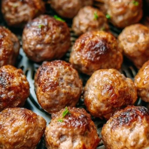 Air Fryer Beef Meatballs with Worcestershire Sauce 2 Air Fryer Beef Meatballs with Worcestershire Sauce