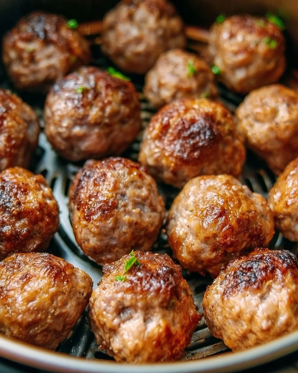 Air Fryer Beef Meatballs with Worcestershire Sauce 1 Air Fryer Beef Meatballs with Worcestershire Sauce