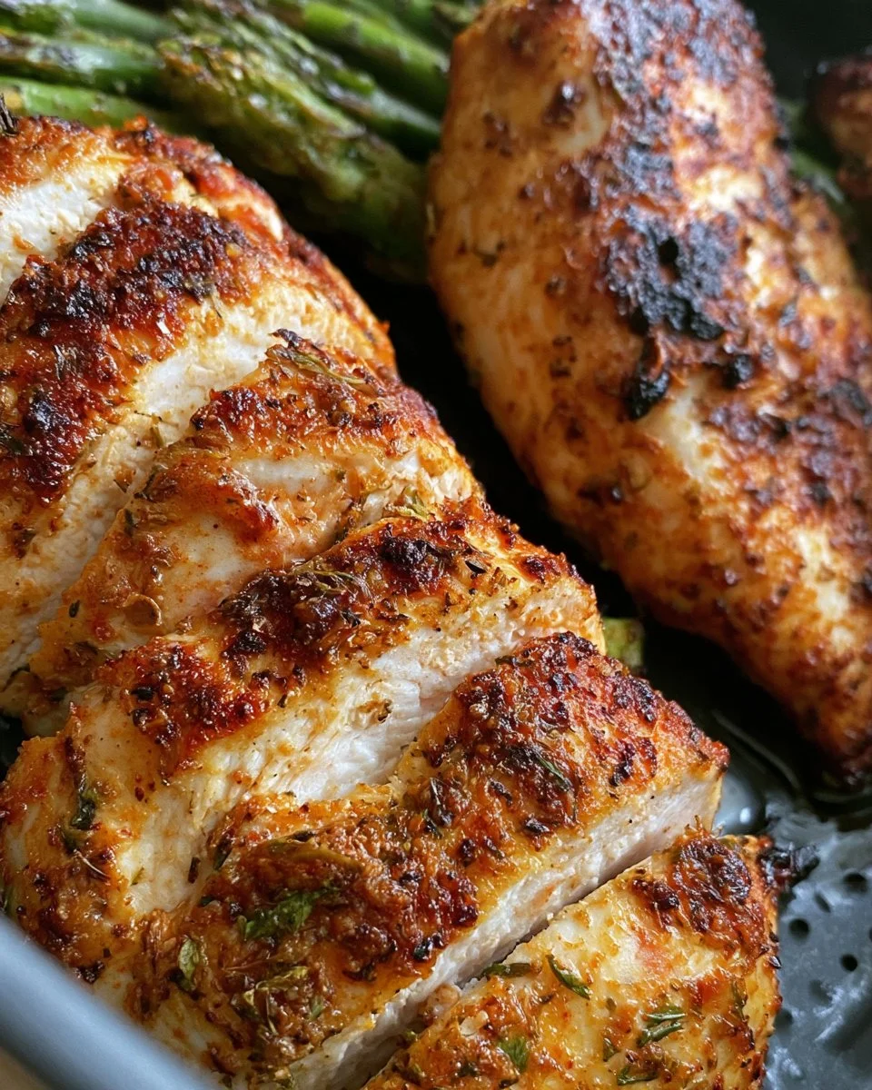 Air Fryer Chicken Breast (Juicy Boneless Skinless) 1 Succulent air fryer boneless skinless chicken breast cooked to perfection