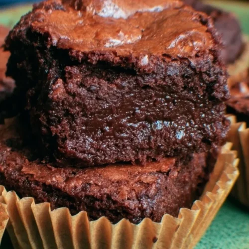 Air Fryer Boxed Brownies in Silicone Cups 2 Air fryer boxed brownies baked in silicone cups