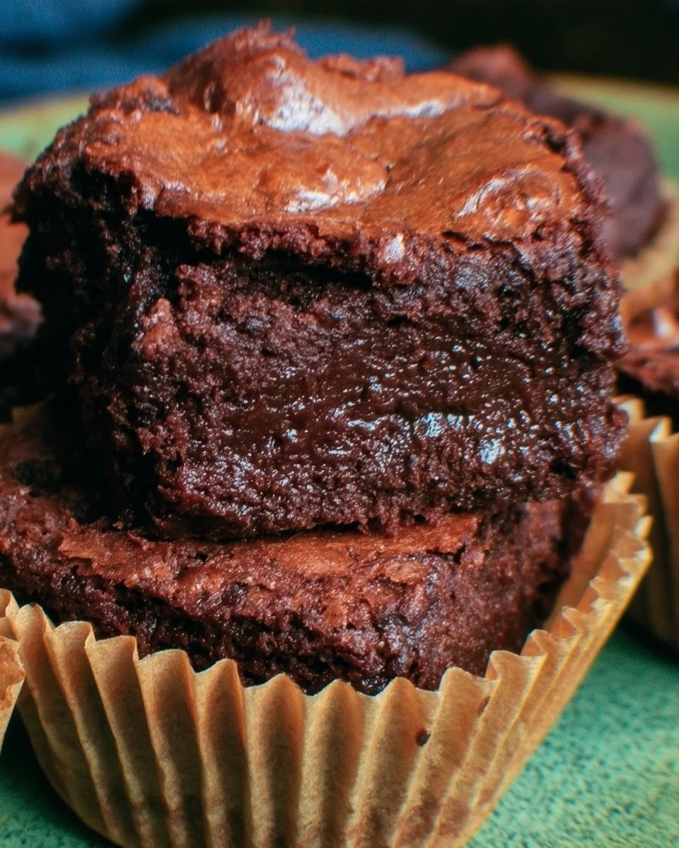 Air Fryer Boxed Brownies in Silicone Cups 1 Air fryer boxed brownies baked in silicone cups