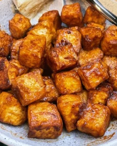Crispy Air Fryer Tofu Cubes with Smoked Paprika