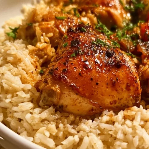 Baked Chicken Thighs and Rice 2 Baked Chicken Thighs and Rice