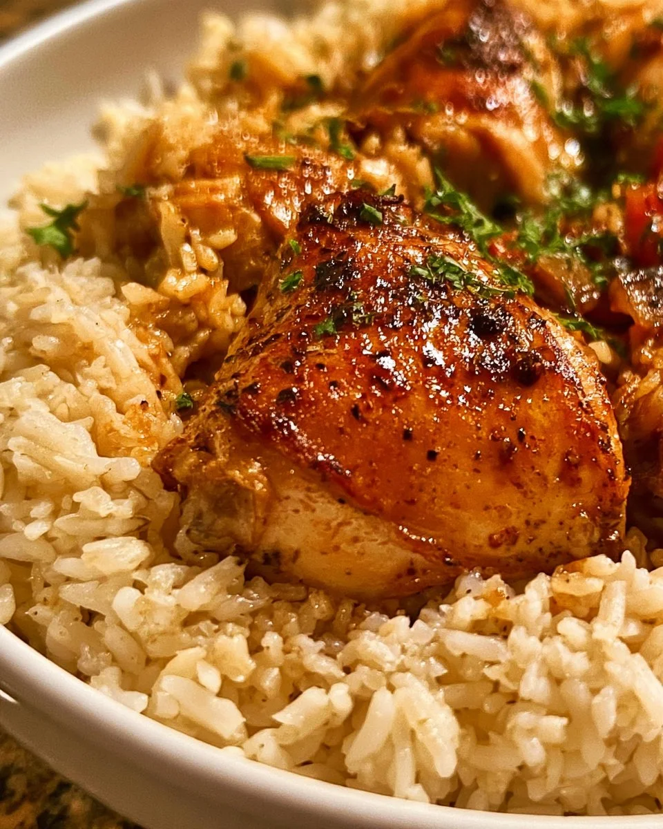 Baked Chicken Thighs and Rice 6 Baked Chicken Thighs and Rice
