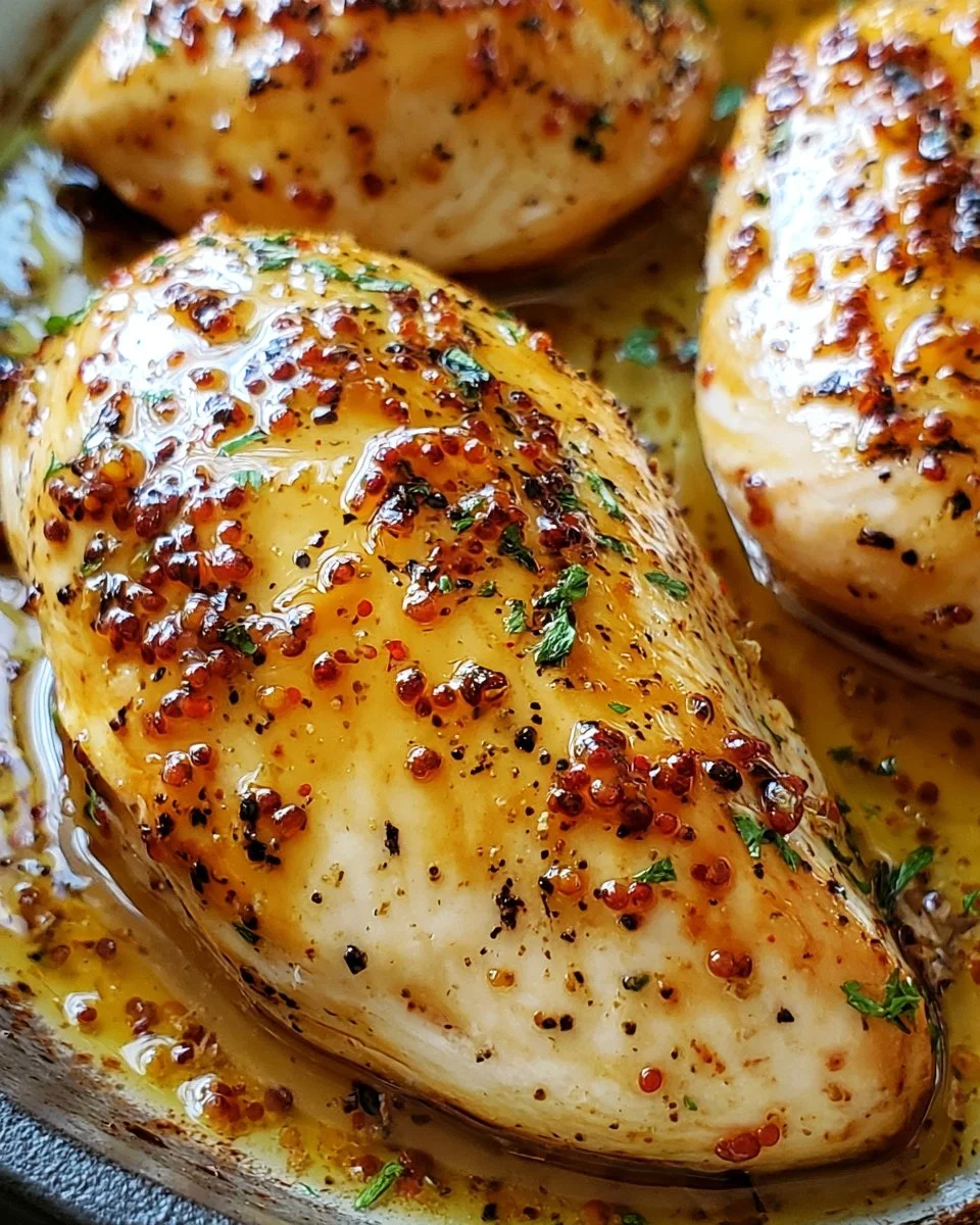 Baked Honey Mustard Chicken Breasts 2 Baked honey mustard chicken breasts with glaze