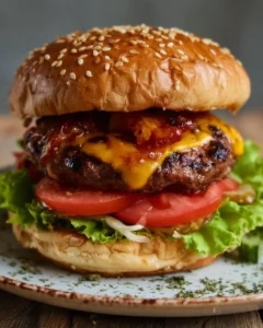 Juicy Beef and Pork Burgers