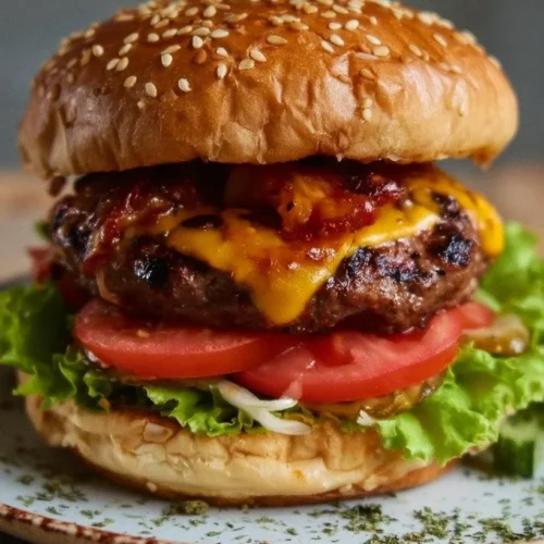 Juicy Beef and Pork Burgers 2 Juicy Beef and Pork Burgers