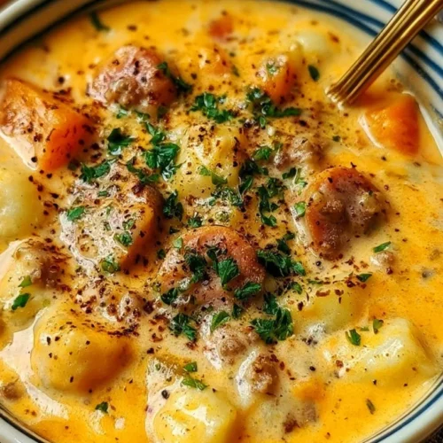 Beer Cheese Potato Soup with Sausage 2 Beer Cheese Potato Soup with Sausage