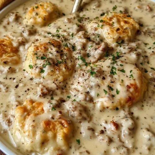 Homemade Biscuits and Gravy with Sausage 2 Homemade Biscuits and Gravy with Sausage