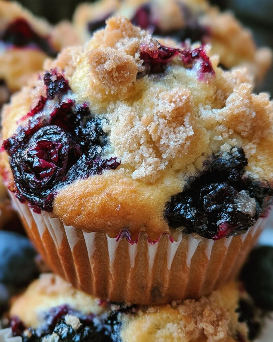 Blueberry Crumble Muffins 4 Blueberry Crumble Muffins