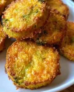 Crispy Broccoli Cheddar Rounds